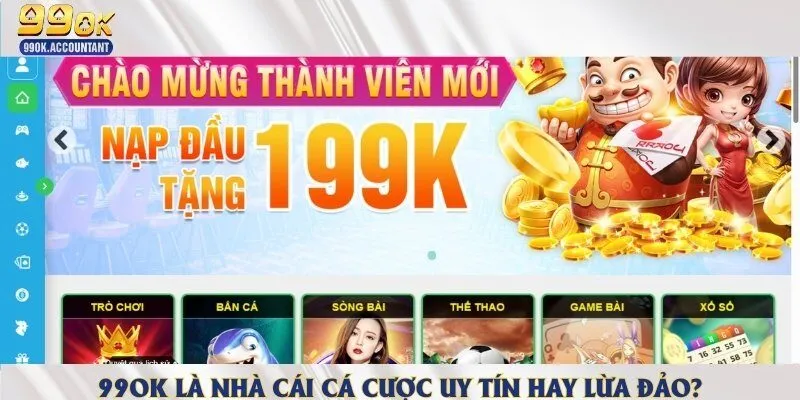 Độ uy tín của nhà cái cá cược trực tuyến 99ok