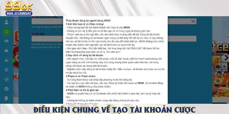 Điều kiện điều khoản để tham gia nhà cái uy tín
