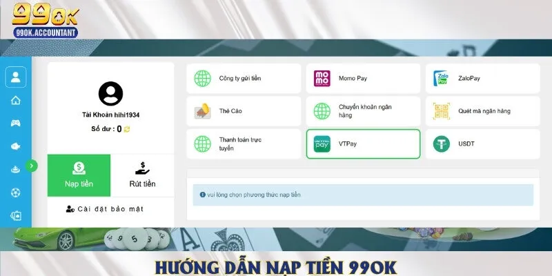 Nạp tiền khám phá thoải mái kho game độc quyền của nhà cái uy tín