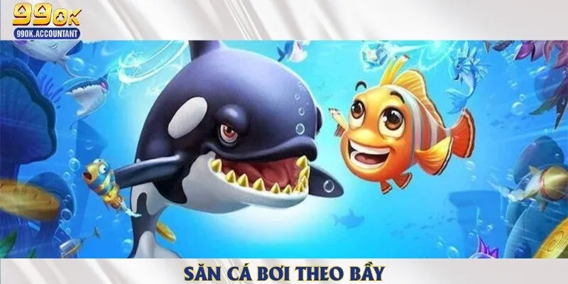 Chọn thời điểm bầy cá lướt qua để bắn hạ được nhiều cá nhất